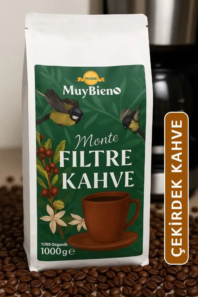 Premium Monte Filtre 1 KG. Çekirdek Kahve