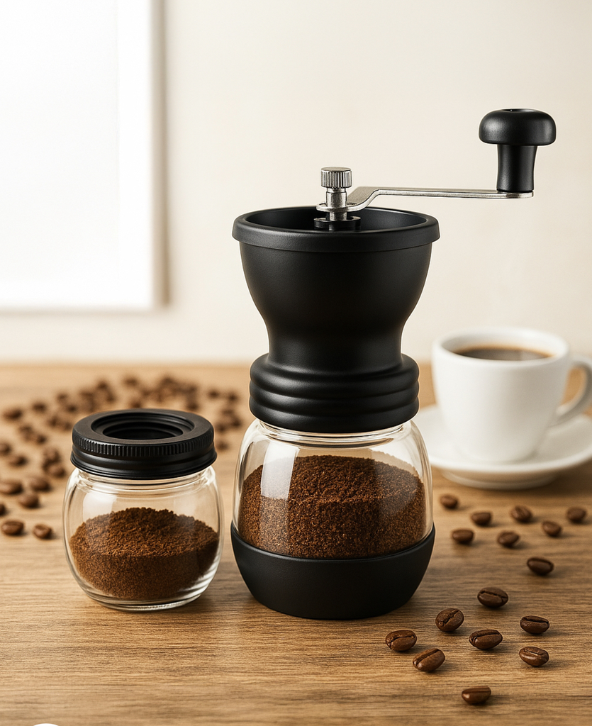 Aloha Kahve Değirmeni Seti Cam Yedek Hazneli