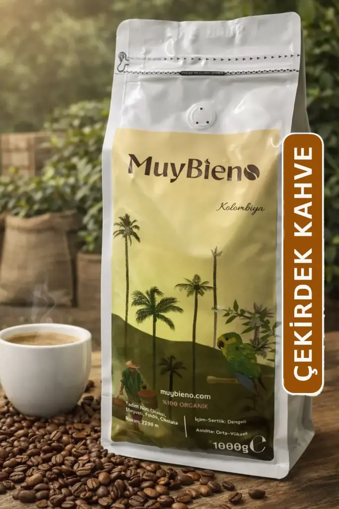 Kolombiya Medellin Supremo 1 KG. Çekirdek Kahve